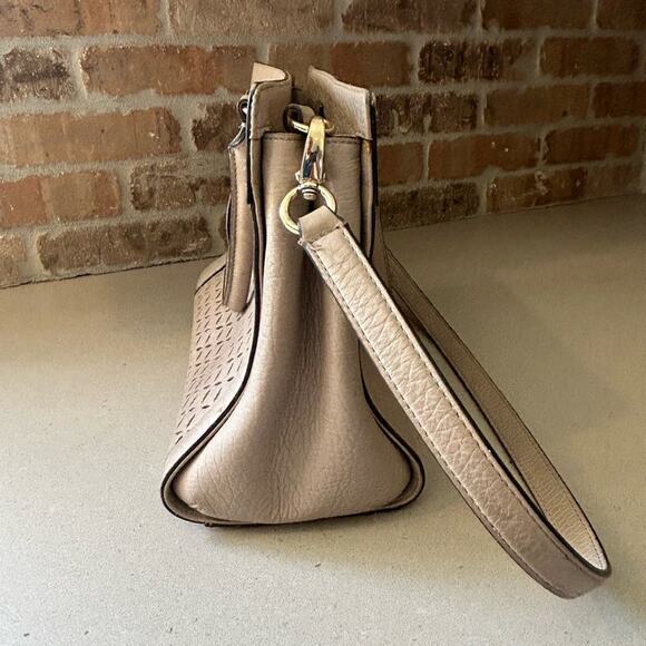 Kate Spade Perri Lane Romy Shoulder Handle Bag Leather Beige - Picture 9 of 16